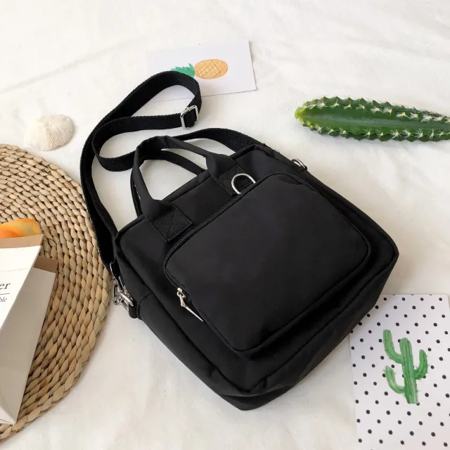 Large Capacity Dual use Canvas Soft Sister Student Crossbody Bag Black - Shop at LoveMi