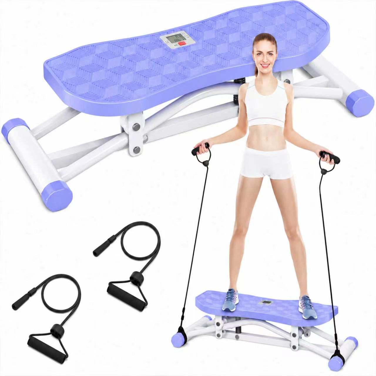 Portable Ski Balance Board With Resistance Bands & LCD Display, Rocking Stepper — image 4