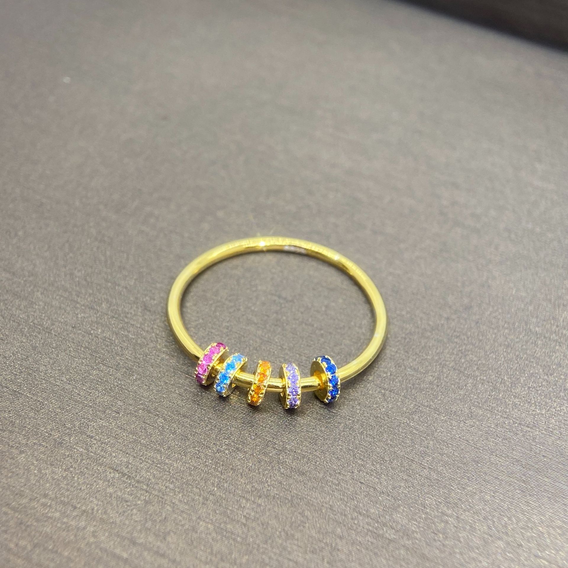 Zircon Silver Ring Ring String Links