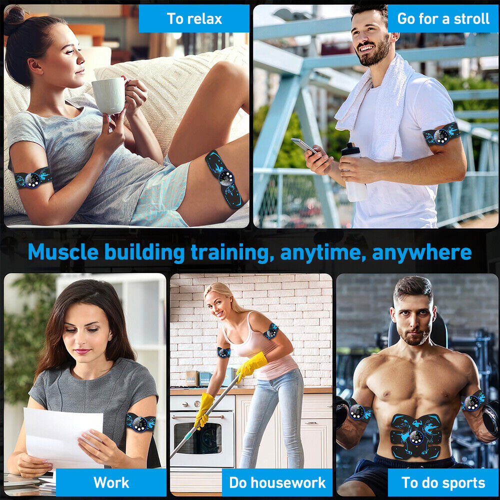 EMS Abdominal Muscle Toning Trainer ABS Stimulator AB Hip Arm Toner Fitness Belt — image 10