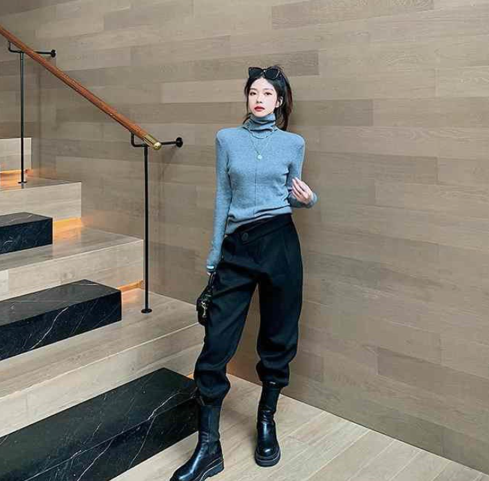 New Style Plus Velvet Thick Korean Loose Slim Overalls