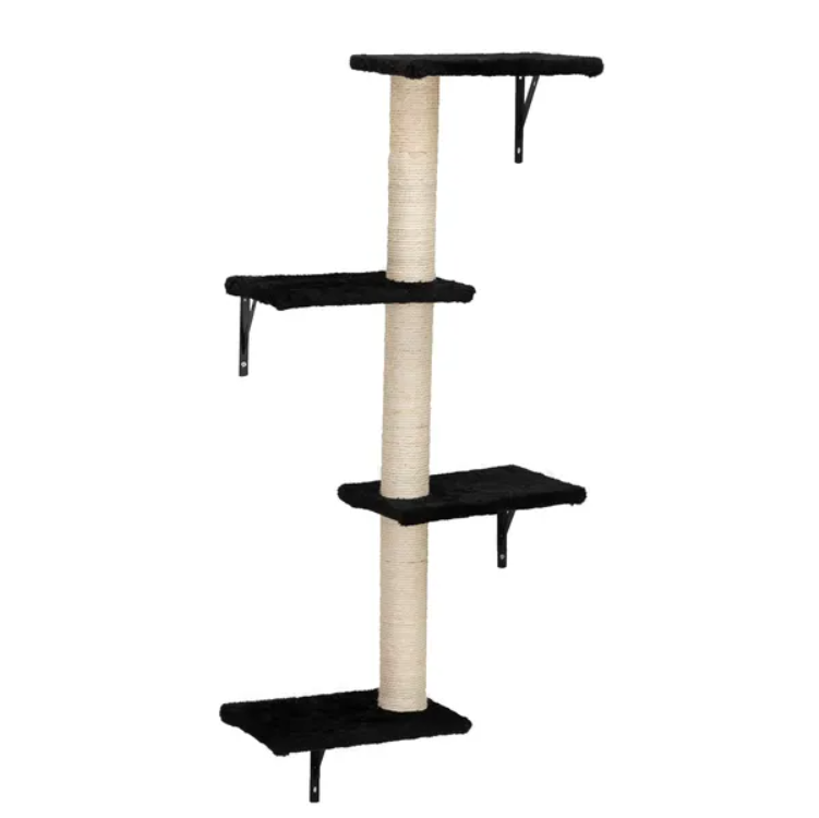 5 Pcs Wall Mounted Cat Climber Set  Floating Cat Shelves And Perches  Cat Activity Tree With Scratching Posts  Modern Cat Furniture