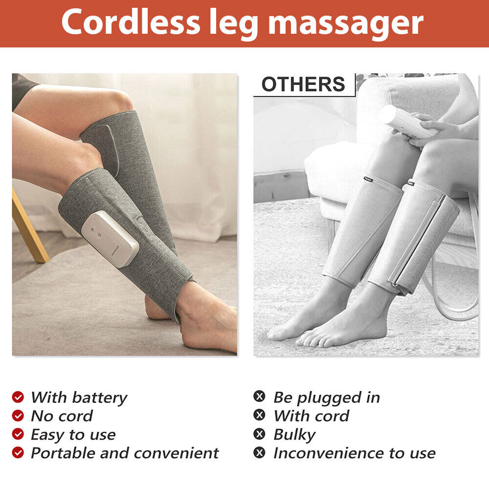Leg Massager Heated Air Compression Foot Massage Calf Circulation Muscles Relax
