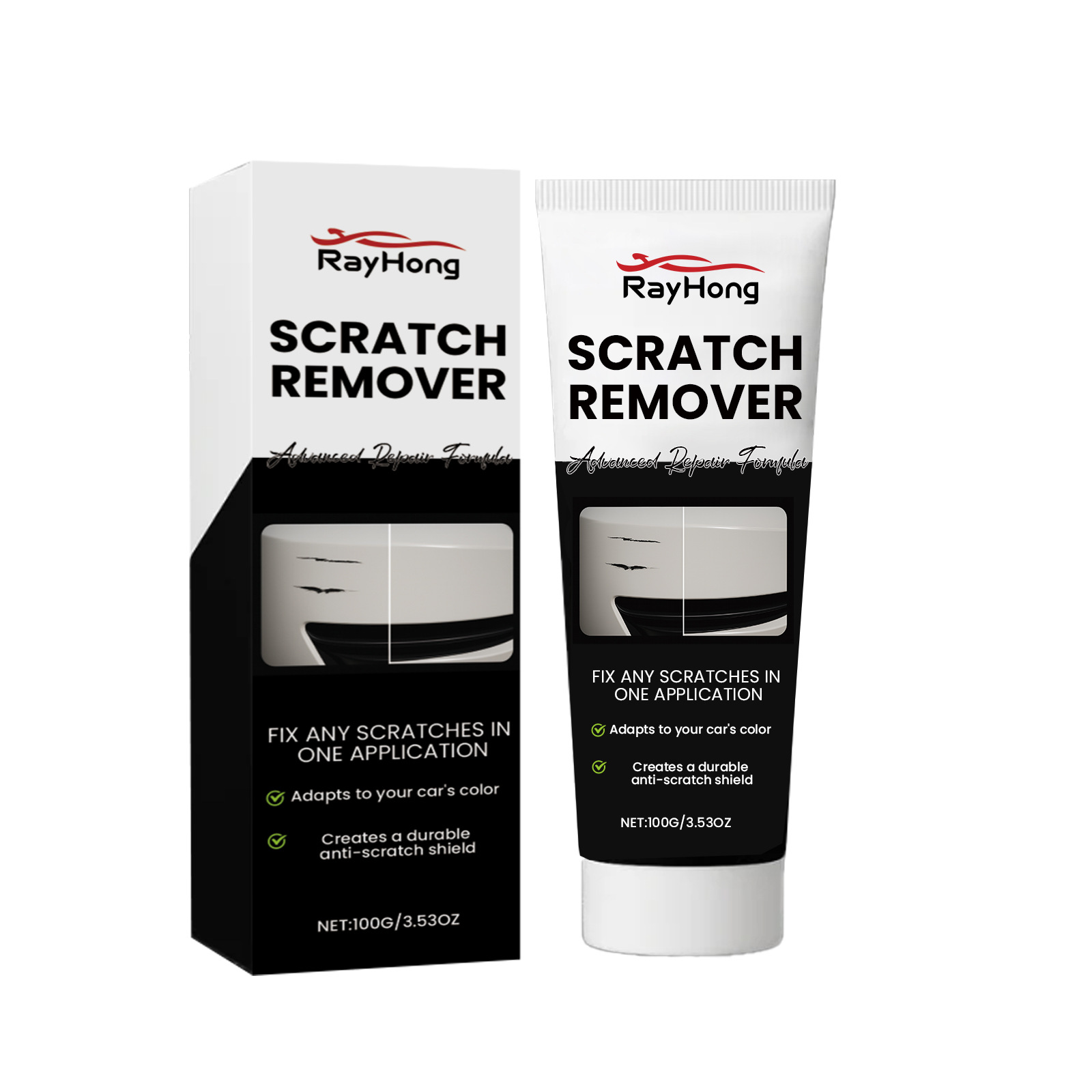 Rayhong Car Scratch Care Cream, Car Paint Scratch Repair Abrasive, Polishing Coating, Paint Maintenance. 3