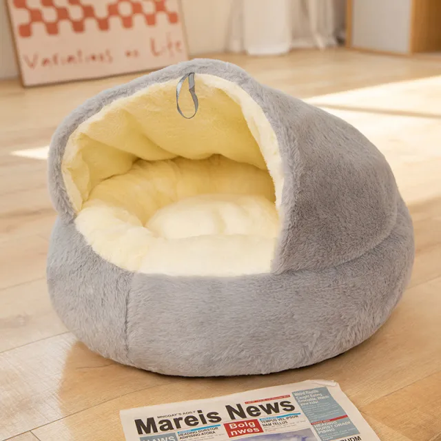 Universal Kennel For All Four Seasons, Sleeping Cat Nest, Semi closed Dog House, Cat Bed, Warm Winter Nest, Pet Supplies Gray - Shop at LoveMi
