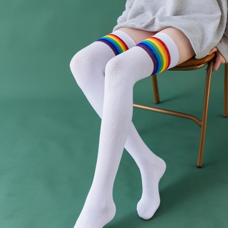 Women's New Rainbow Stripe Stockings