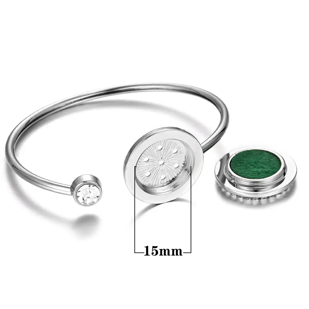 Women's Diamond-set Stainless Steel Alloy Hollow Bracelet
