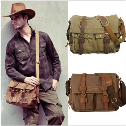 Men's and Women's Messenger Bags Horizontal Square Type
