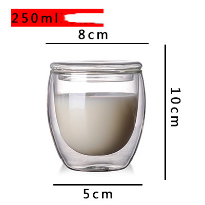 Title 3, Household Double Layer Transparent Glass Water Cup