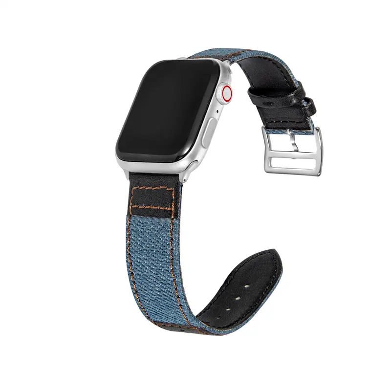 Denim Leather Watch Strap Canvas