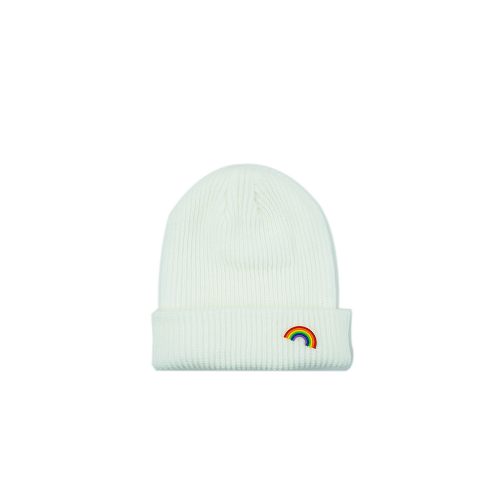Men's And Women's Fashion Rainbow Elastic Warm Hat