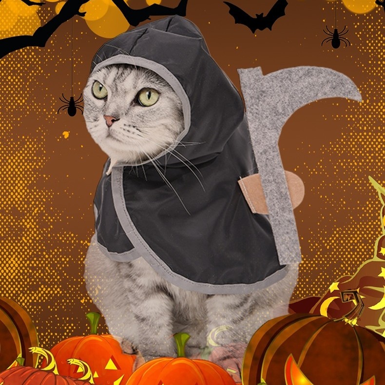 Halloween Cat Dress Up Cloak Death