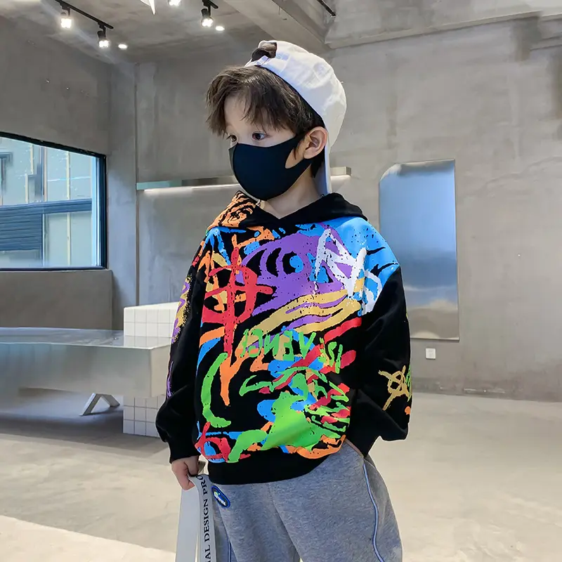 Spring And Autumn Fashionable Print Children's Spring  Sweater