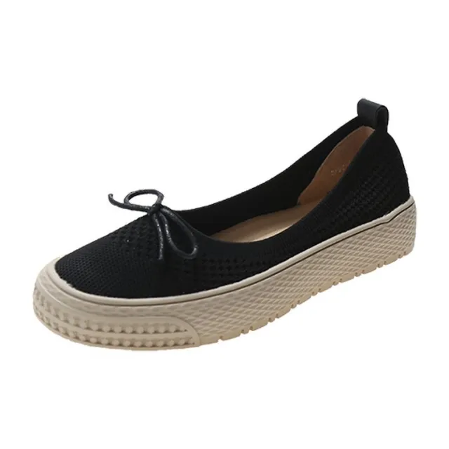 Women's Flat Pumps Bow Ballet Slip on Shoes Black - Shop at LoveMi