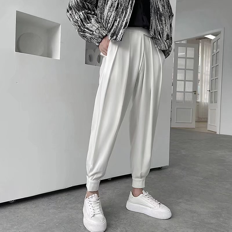 Title 3, Loszittende casual broek voor heren in effen kleur