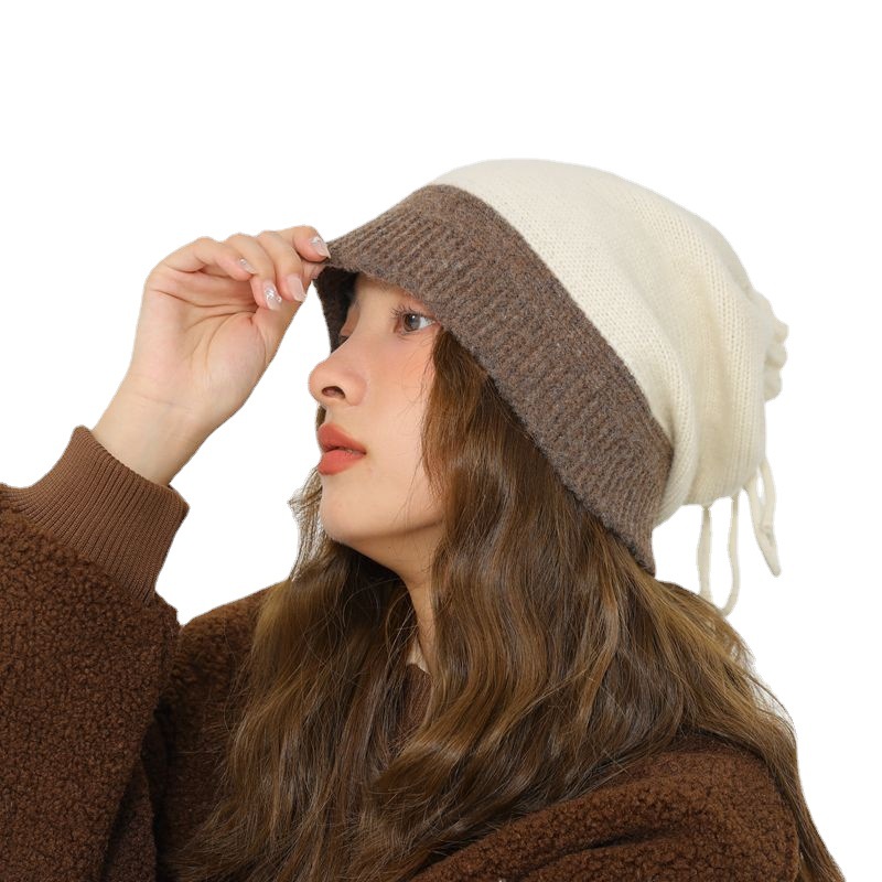 Collar Dual-use Wool Knitted Pile Hat