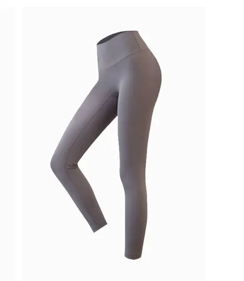 No T Line High Waist With Fleece Fitness Pants Grey - Shop at LoveMi