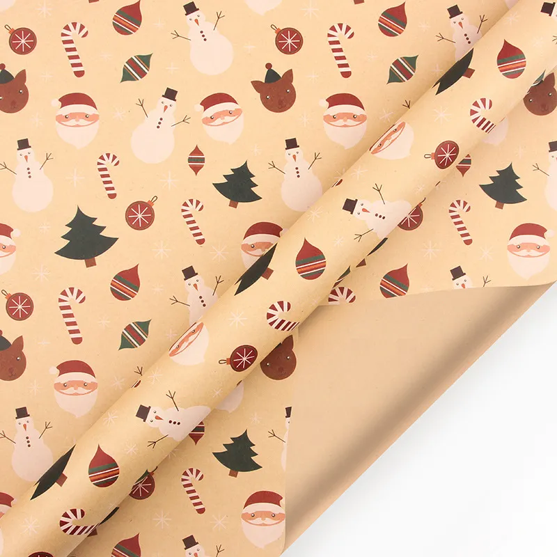 Vintage Christmas Kraft Wrapping Paper Christmas Gift Wrapping Paper – image 7