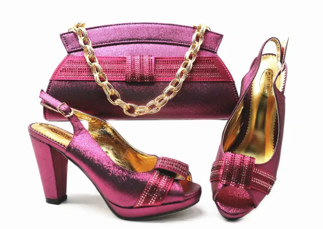 Leisure Style High Heels Matching Clutch Bag New Arrivals Purple - Shop at LoveMi