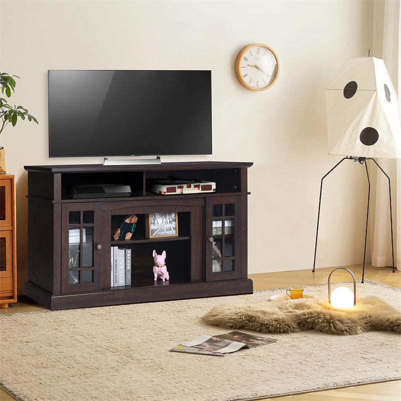 Vintage Home Living Room Wooden TV Cabinet - Image