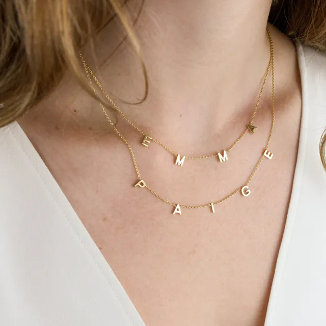 Women's Personalized Name Pendant Necklace, Necklace, Initial Chain, Friendship Gift Gold - Shop at LoveMi