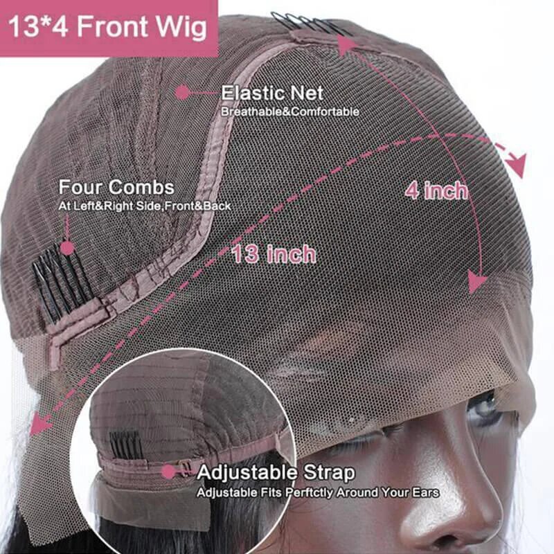 13x4 Lace Frontal Human Hair Wig P4 27 Body Wave Density — foto 6