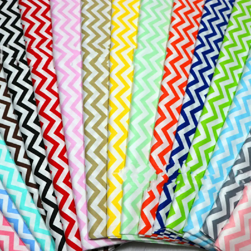 Wavy Cotton Fabric Printed Bed