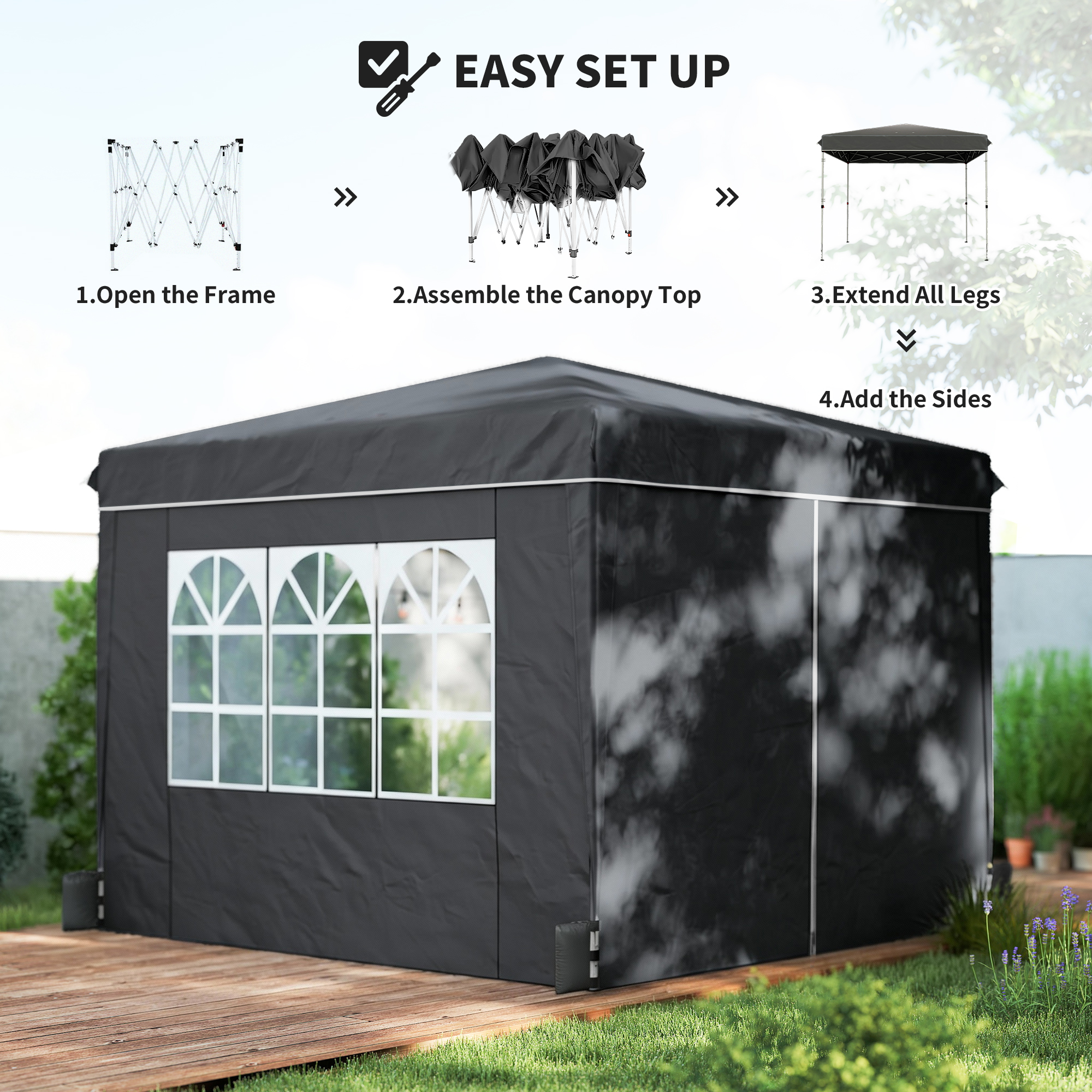 Up Canopy Tent With Sidewalls
