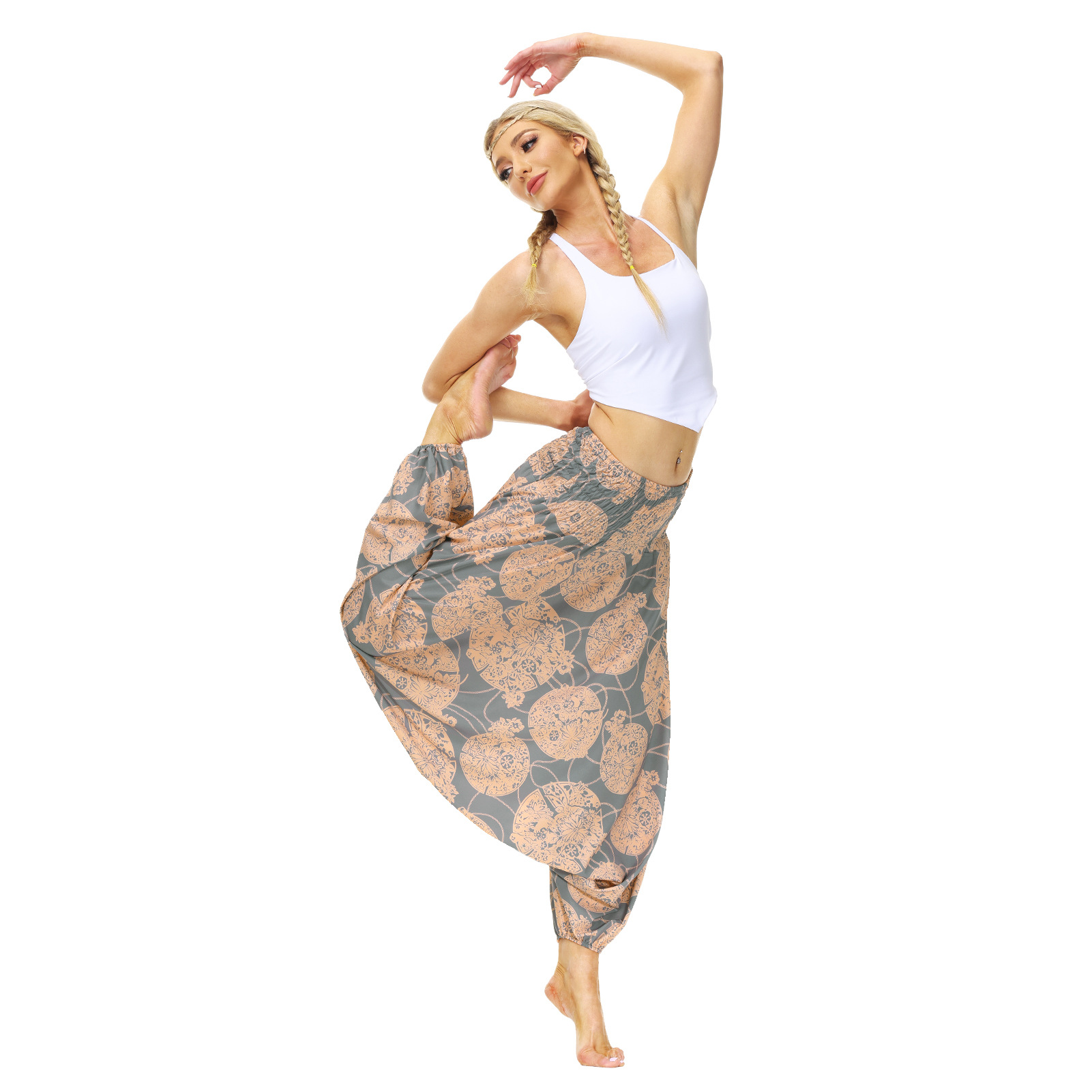 Title 5, Dames Yoga Bloomers met Etnische Print – Voor T...