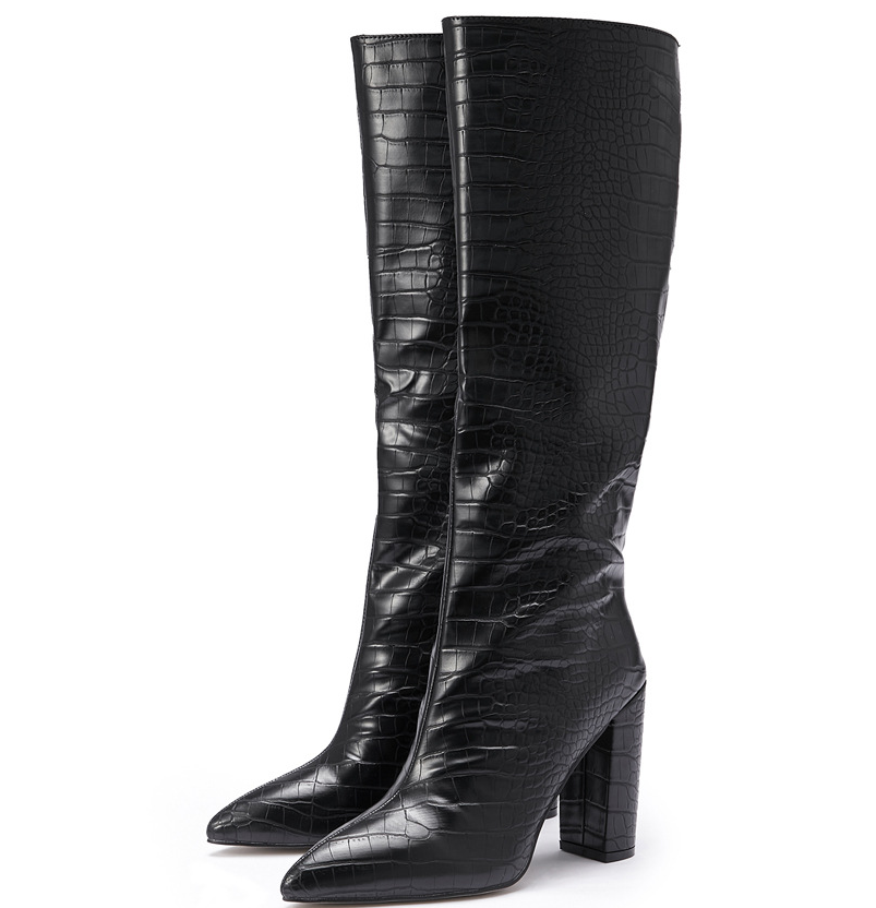 Title 2, Damen Mode Stiefel mit spitzer Zehenpartie und ...