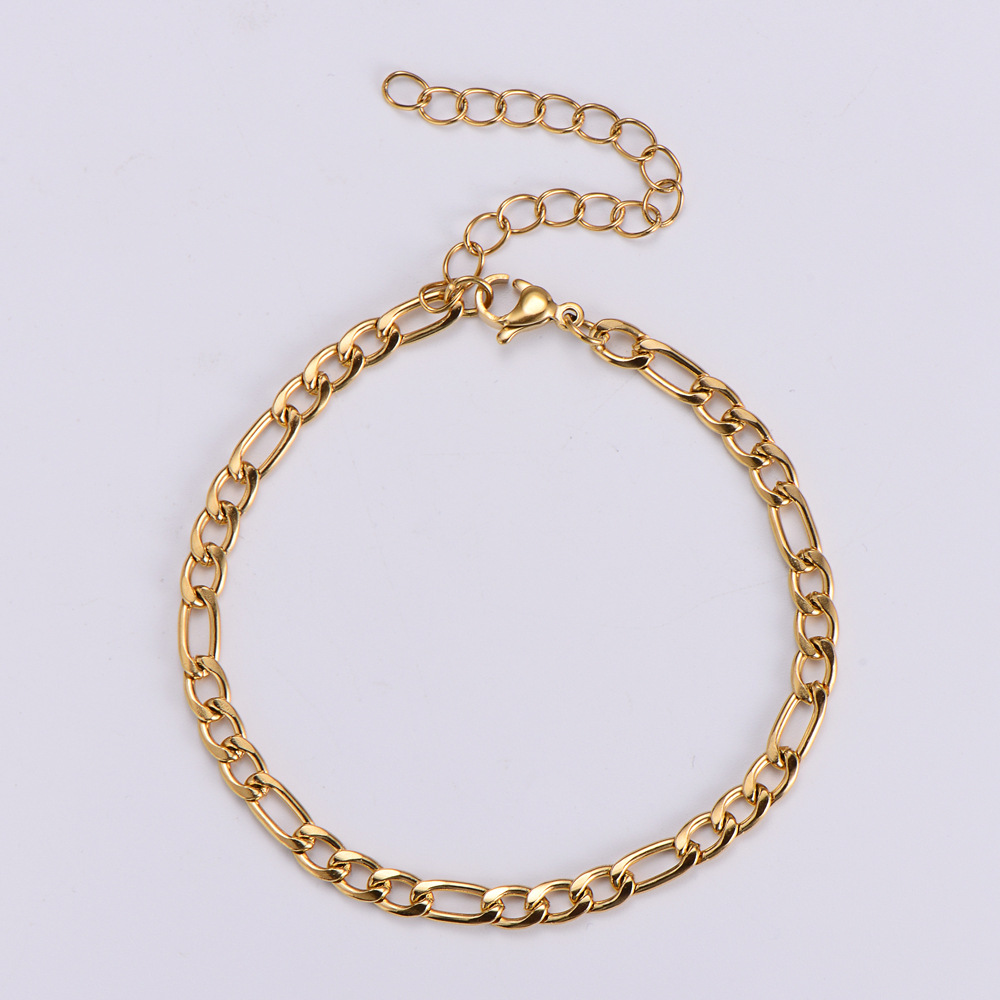 Ladies Electroplated 18k Gold 316L Stainless Steel Bracelet