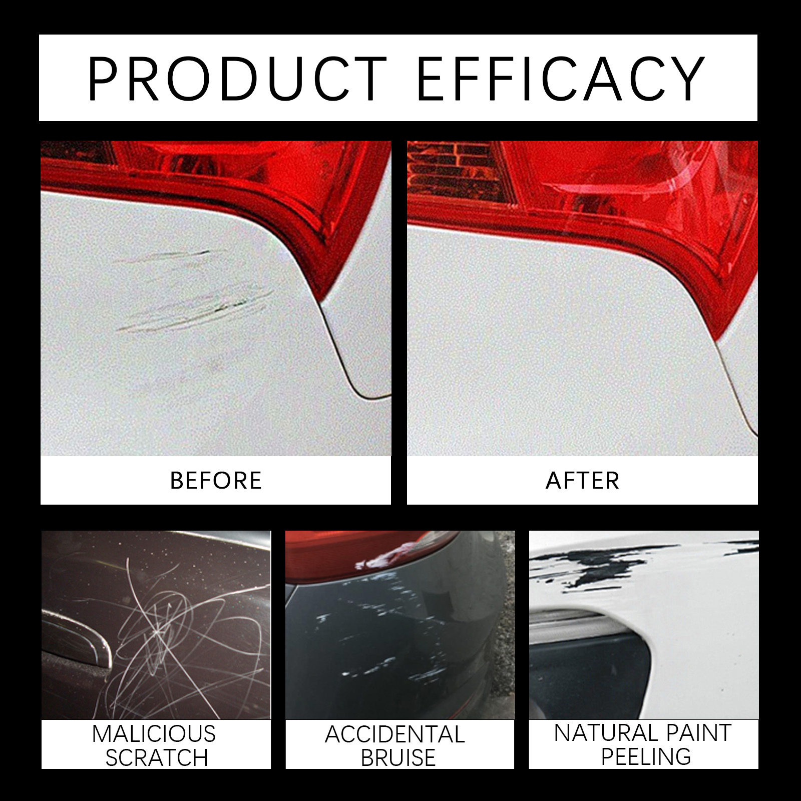 Universal Car Scratch Repair Magic Pen, Auto Minor Scratches Remover Touch Up Paint Pen, Quick Dry Stable Coating For All Vehicles 8
