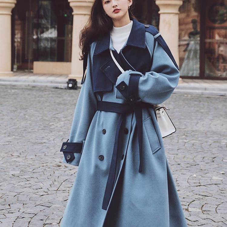 Women's Temperament Fashion Mid-length Vintage Coat Jacket