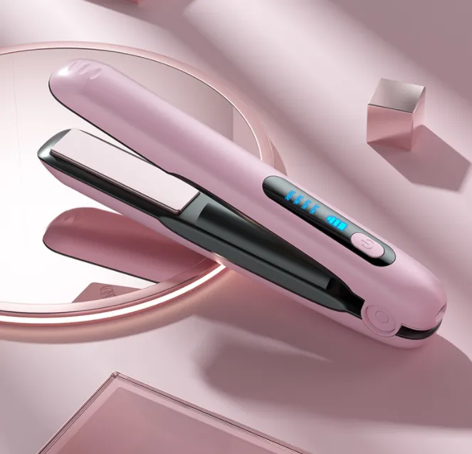 Wireless Hair Straightener Flat Iron Mini 2 IN 1 Roller USB 5000mAh Max 200 Degree Portable Cordless Curler 4 Levels Dry And Wet Uses – image 8