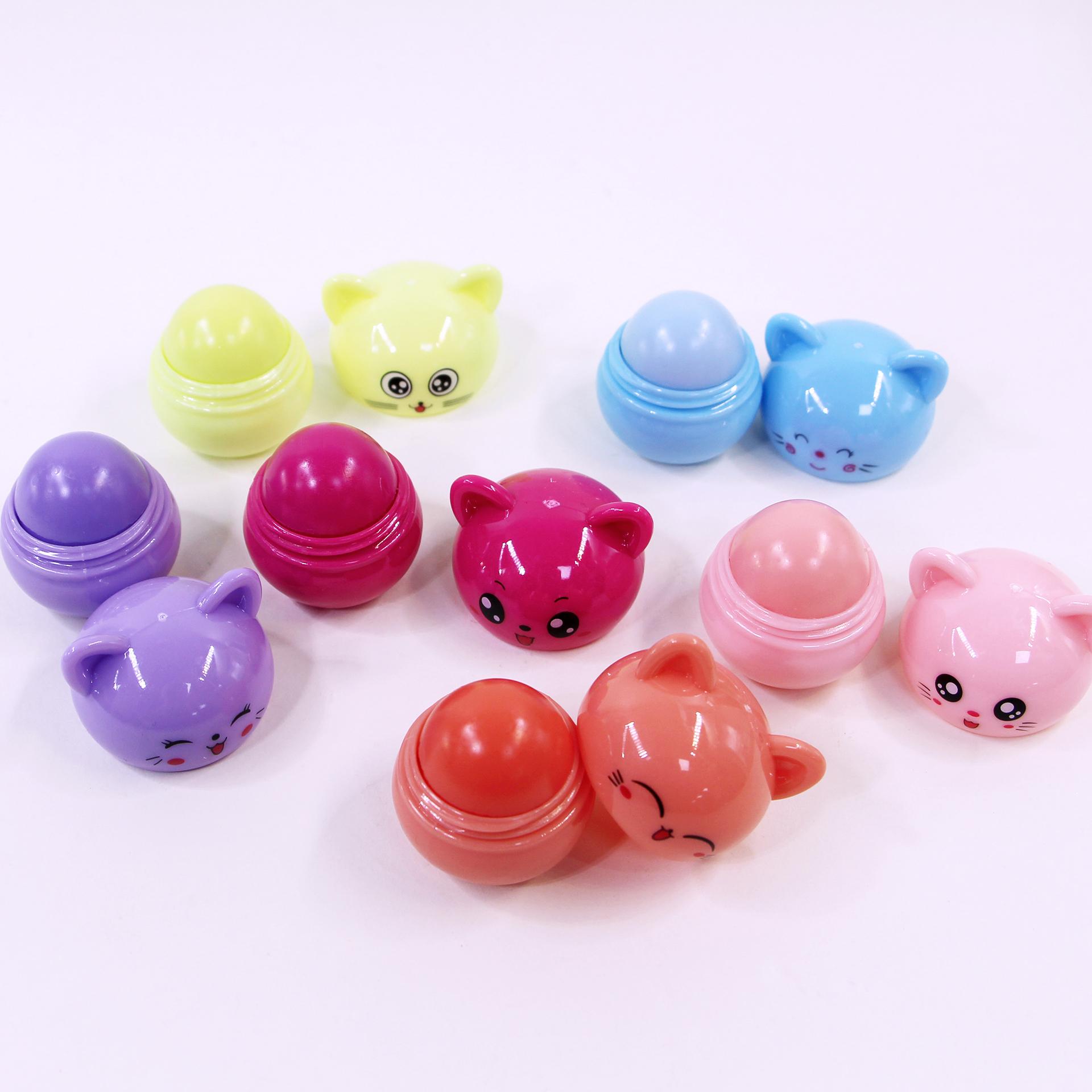 12 Fun And Colorful Design Daily Use Colorful Kitten Travel Size Lip Balm,Self-pickup Only — view 3