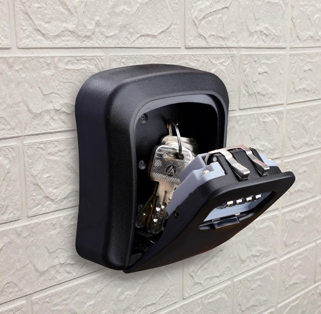 Wall Mounted Key Safe, 4 Combination Outdoor Security Lock Box UK — image 10