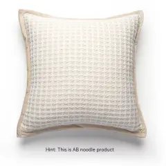 Cream Colour Sofa Cushion Nordic Houndstooth Pillow Cover - Classic Style White 45X45Cm - View 1