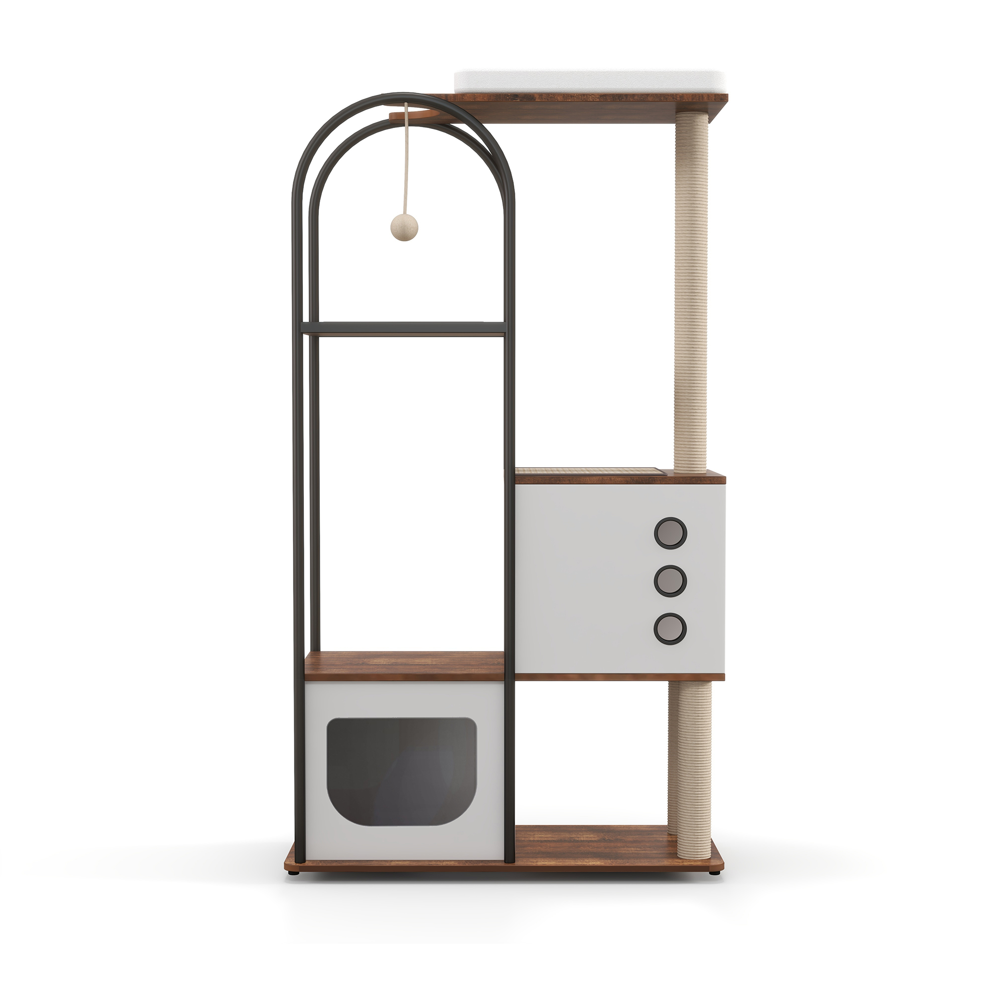 Cat Climbing Frame,Cat Tree,Modern Cat Tower, Multi-Level Cat Condo With 1 Caves,2 Scratching Posts,Perch,for Indoor Cats