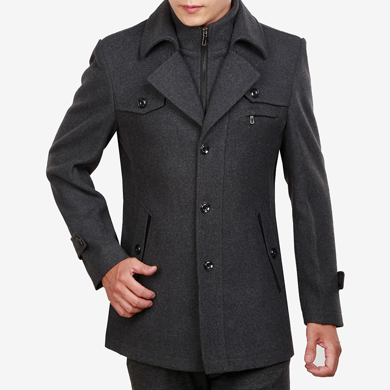 Title 2, Nouveau manteau épais en laine pour homme. Chau...