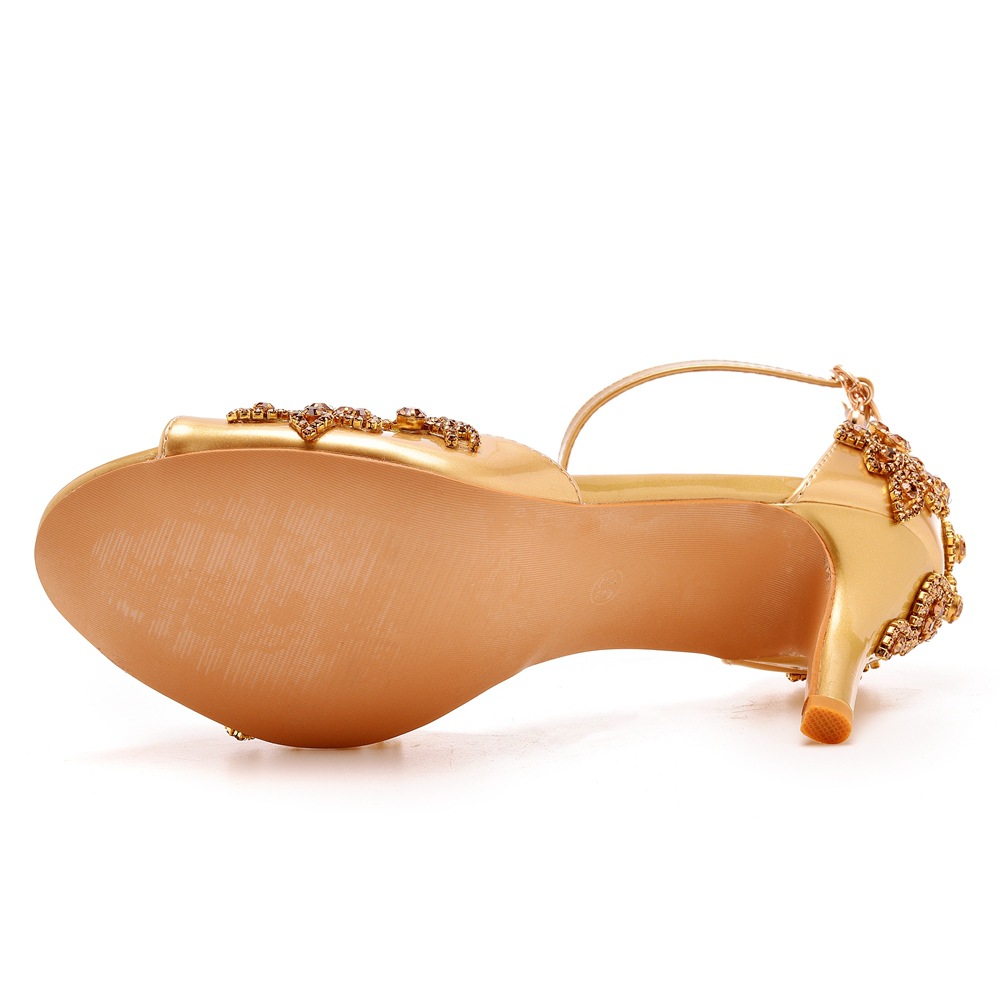 Title 13, Sandali con tacco alto peep-toe 7cm e fibbia. P...