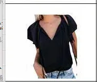 Cross-border Foreign Trade Print Lotus Leaf Sleeve V-neck Floral Blouse - Style E