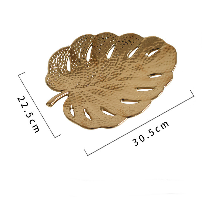 Title 6, Entrance Leaf Jewelry Ceramic Storage Tray Frui...