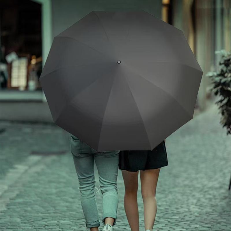 Fully Automatic Foldable Travel Umbrella  Lightweight, Windproof, Portable, Black Sun Rain Use, Auto Open Close,Self-pickup Only. image 31