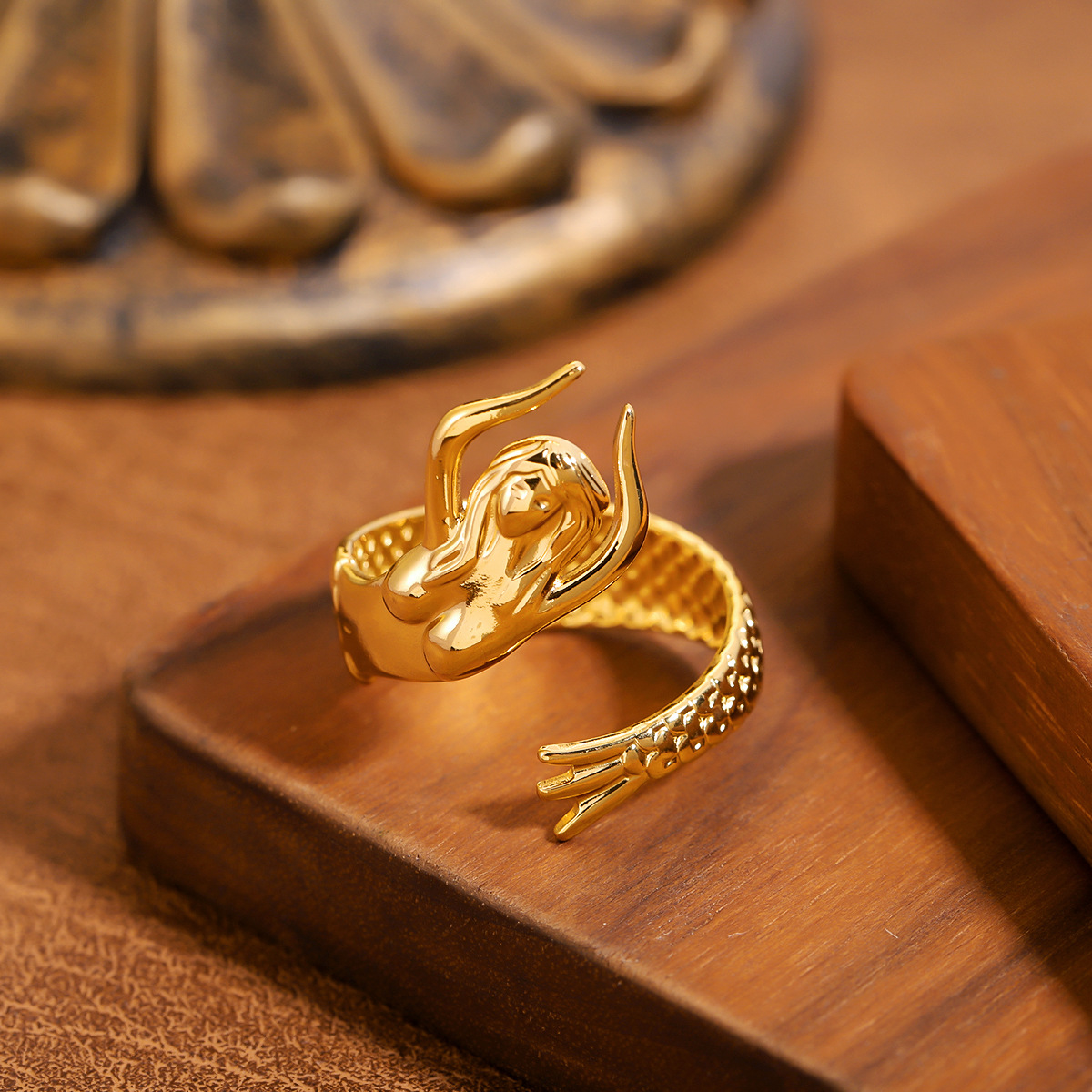 Style Ocean Inspired Ring For Women, Personality Vacation Style, Fashion Seahorse Stainless... thumbnail 8