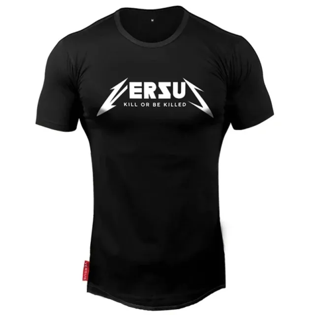 Men's Sports Short Sleeve T Shirt Running Training Pullover Black - Shop at LoveMi
