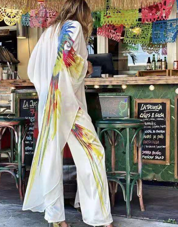 Summer Print Seaside Vacation European And American Suit