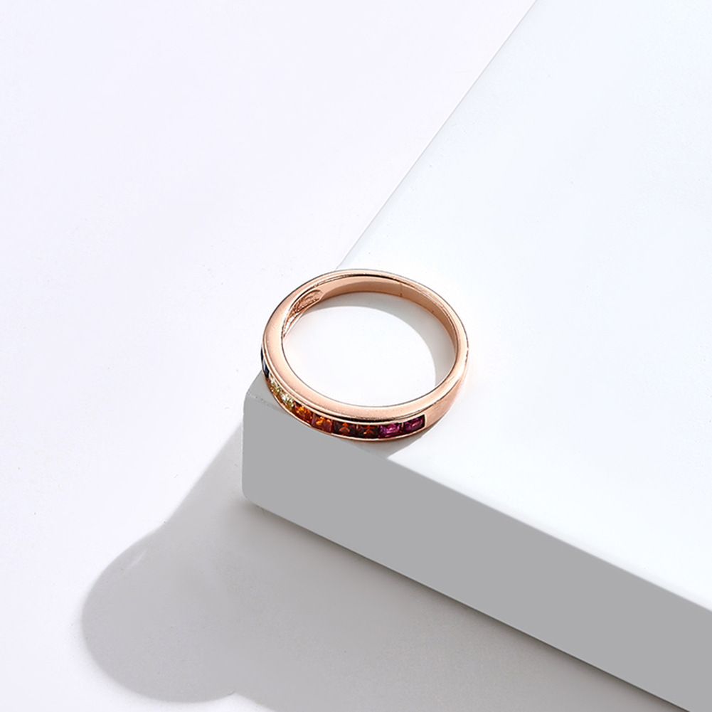 Sterling Silver Female Ring Ethnic Zircon Ring