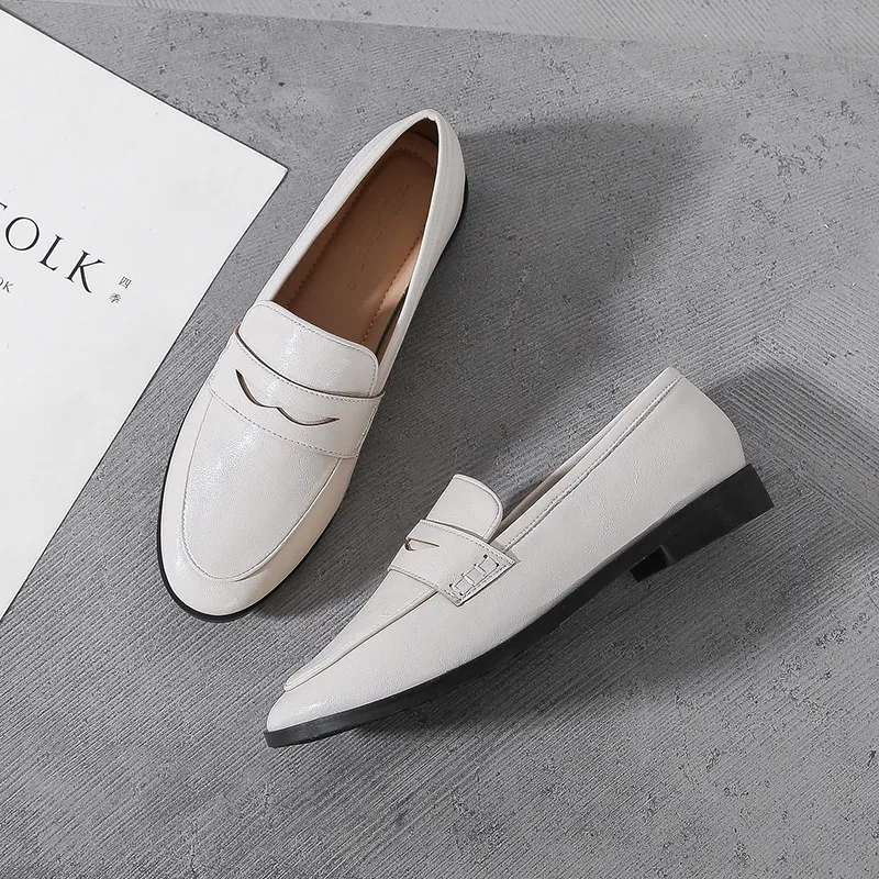 Love Flat One-foot British Women's Shoes - Apricot
