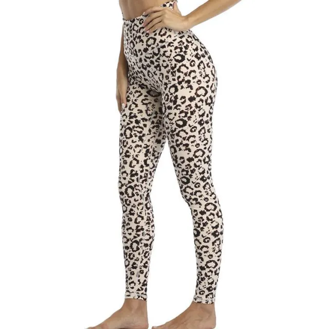 Leggings High Waist Leggings For Yoga Fitness Running Training Leopard White - Shop at LoveMi