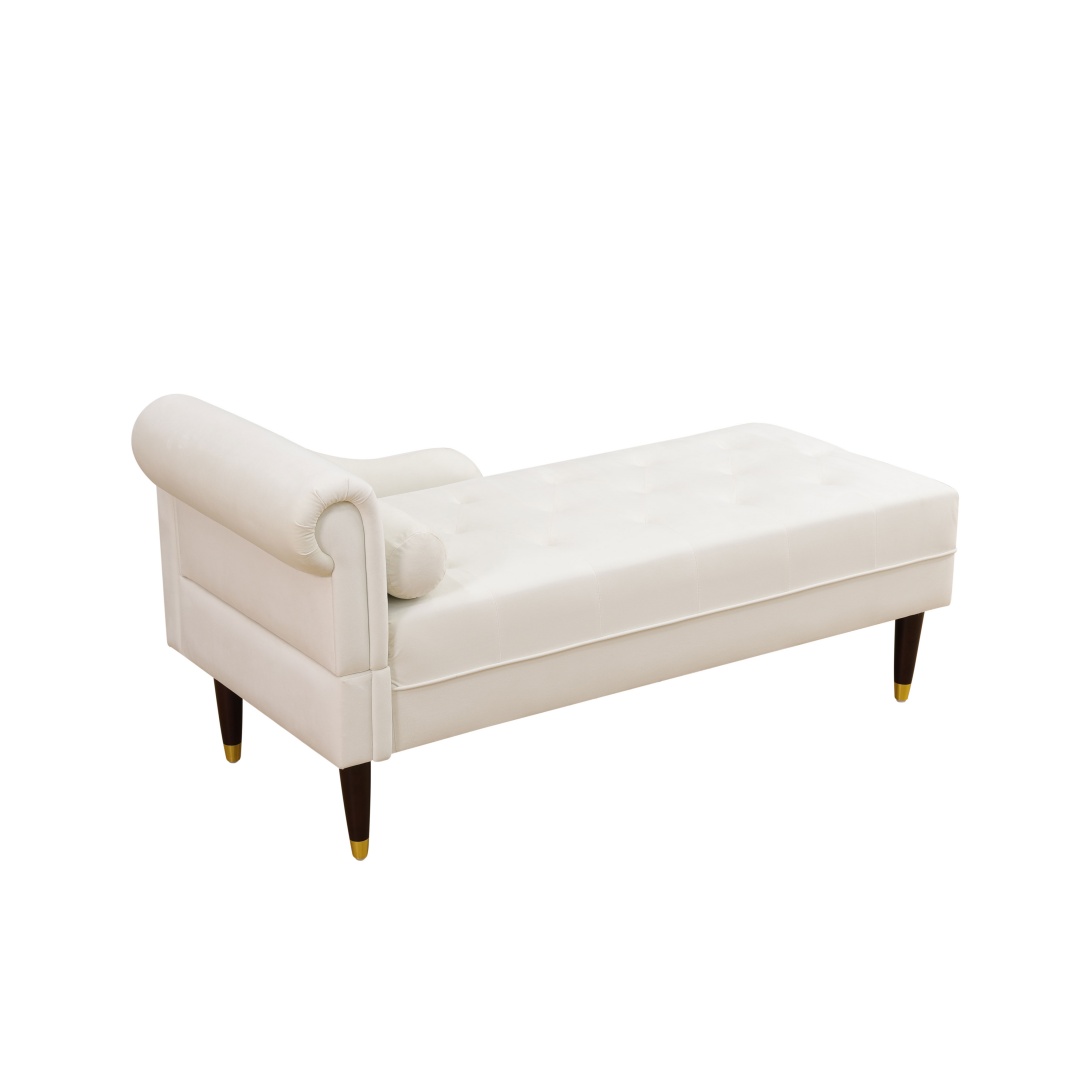 Pickup Only--White Fluffy Fabric Living Room Lounger